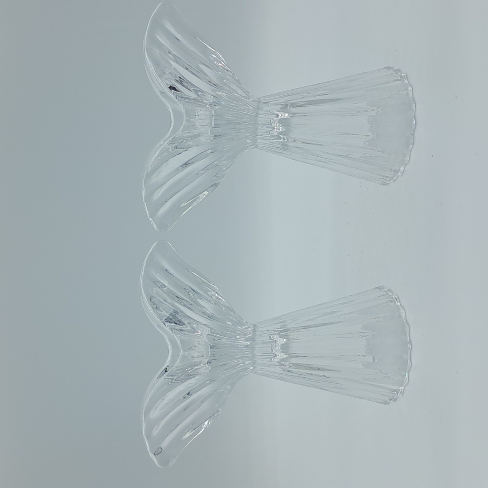 Lamplust Evangline Glass Angel Wing Taper Candle Holder